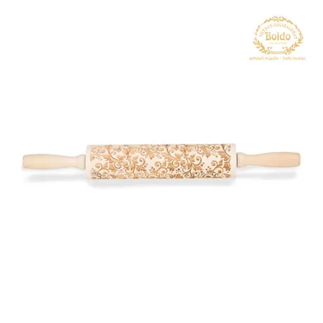 Mattarello in legno decorato Patisse