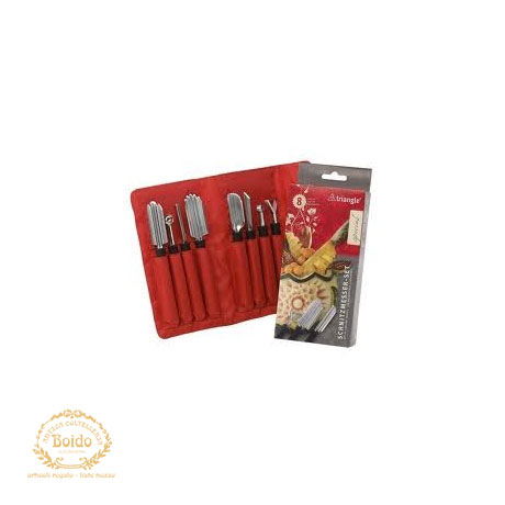 Set 8 pz utensili decorare frutta e verdura Triangle